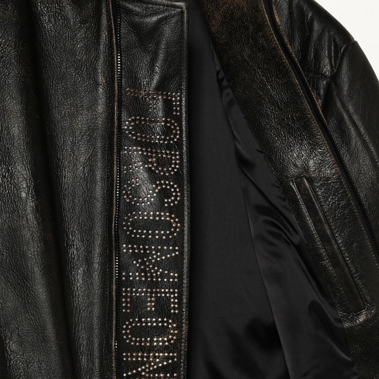 FORSOMEONE - RACING JACKET LEATHER (BLACK) / レーシング