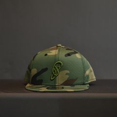 NEWERA 9FIFTY SNAPBACK ”d”  LOGO CAP (CAMO×KHAKI) / ニューエラ スナップバック ロゴ キャップ