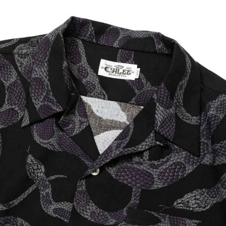 CALEE - R/P ALLOVER SNAKE PATTERN SH ＜LIMITED＞ (BLACK ...