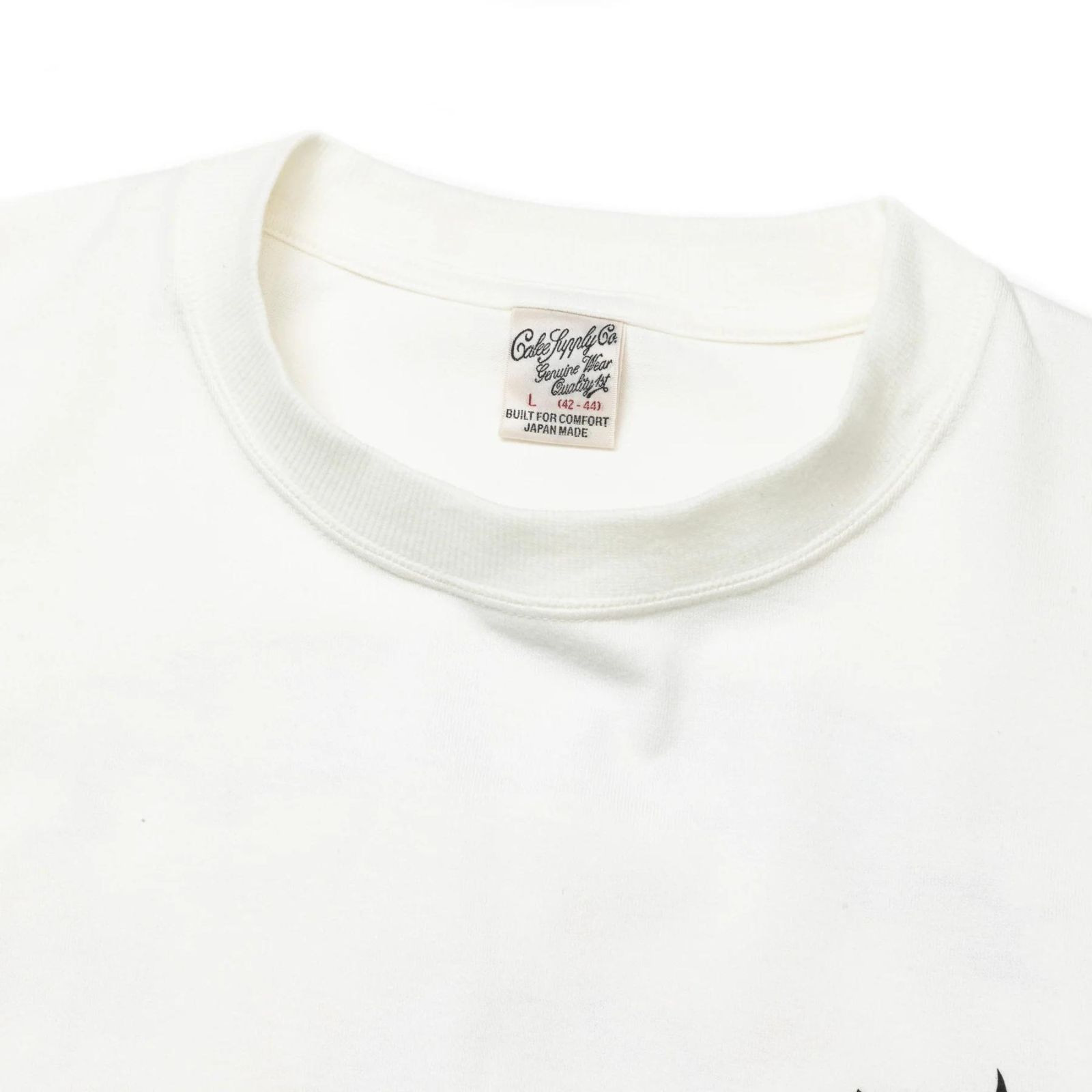 LUCKY SKULL RING LOGO DROP SHOULDER L/S TEE (WHITE) / ラッキースカルリング ロゴ ドロップショルダー ロンT