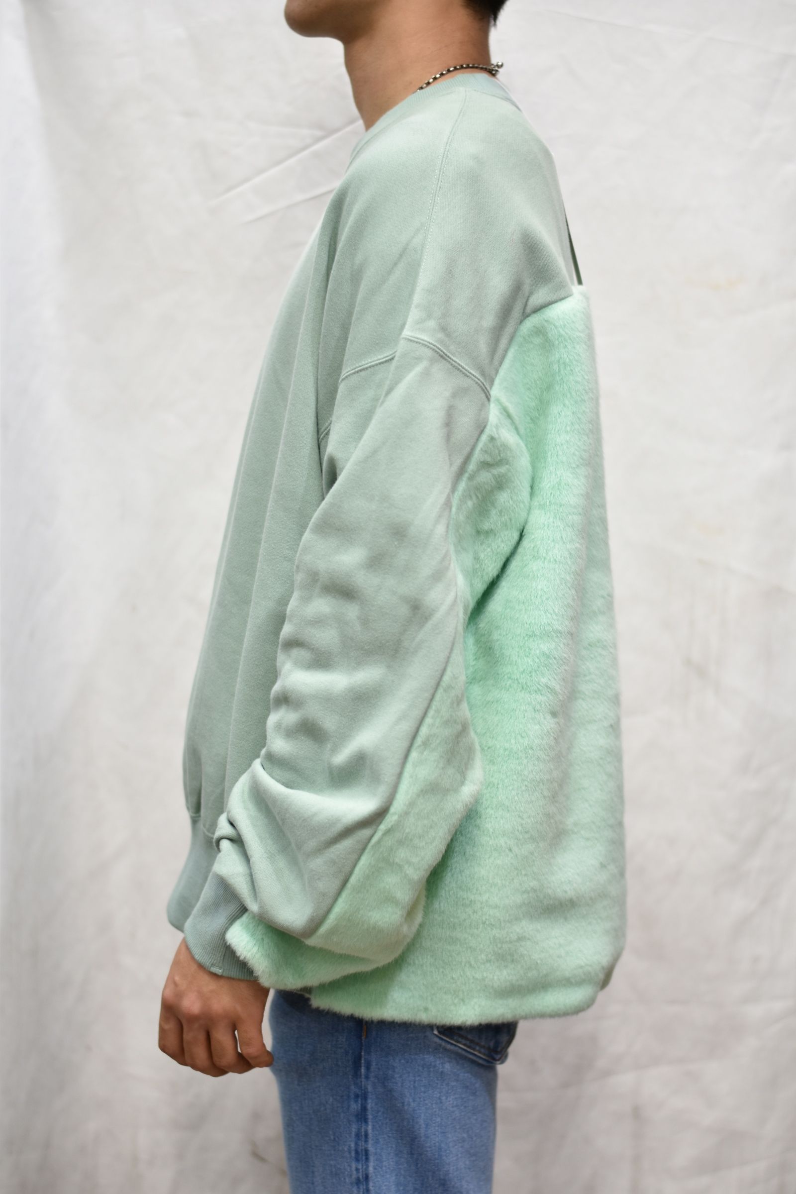 FAUX FUR SWEAT (MINT)