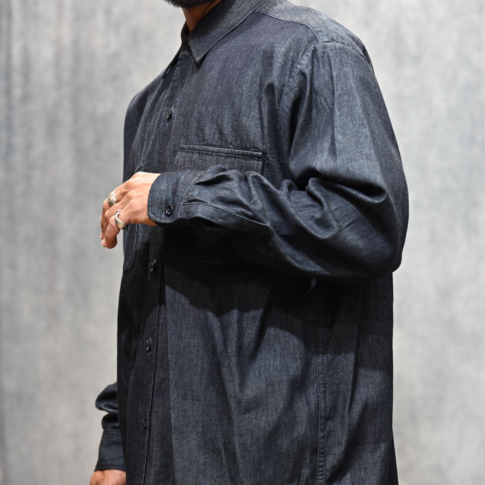 Denim Military SH （OWS） / デニムシャツ （インディゴ）｜2509-5001