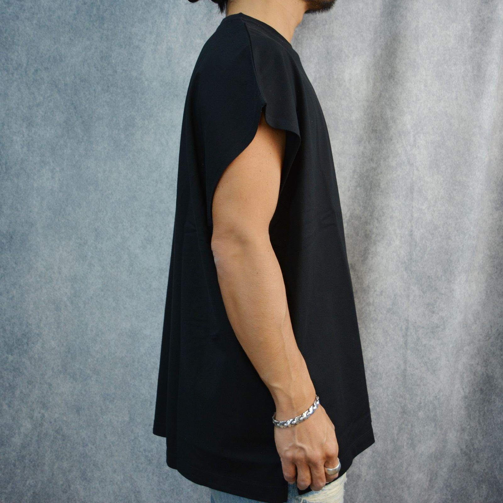 MINEDENIM - Big Nosleeve T-SH （BLK） / ビックシルエット ノースリーブ （ブラック） | chord online  store