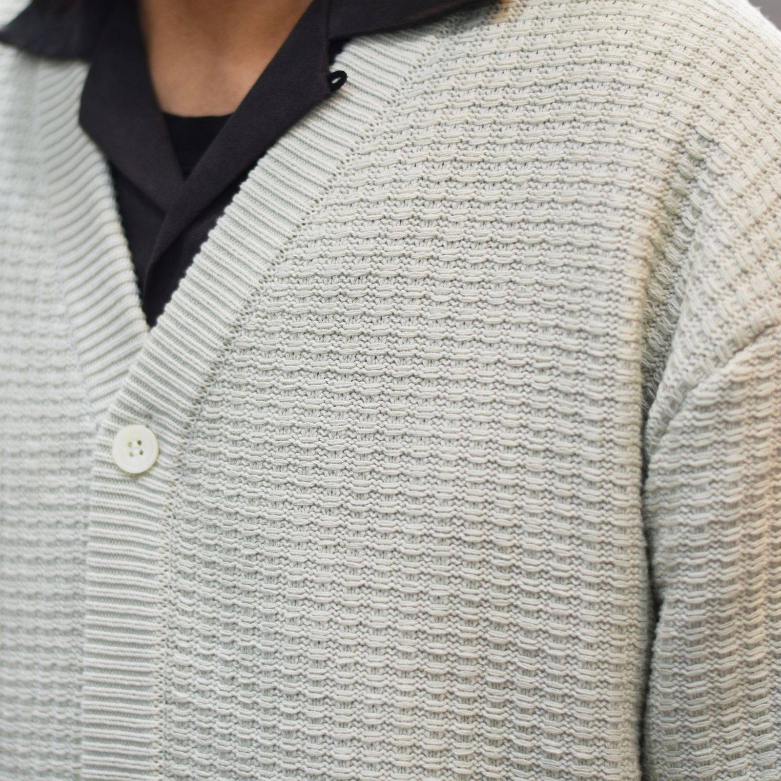 ×EYYA KNIT BIG WAFFLE KNIT CARDIGAN (ICY WHITE)｜× エイヤ ワッフル ニット カーディガン｜CL-26SS001EYYA