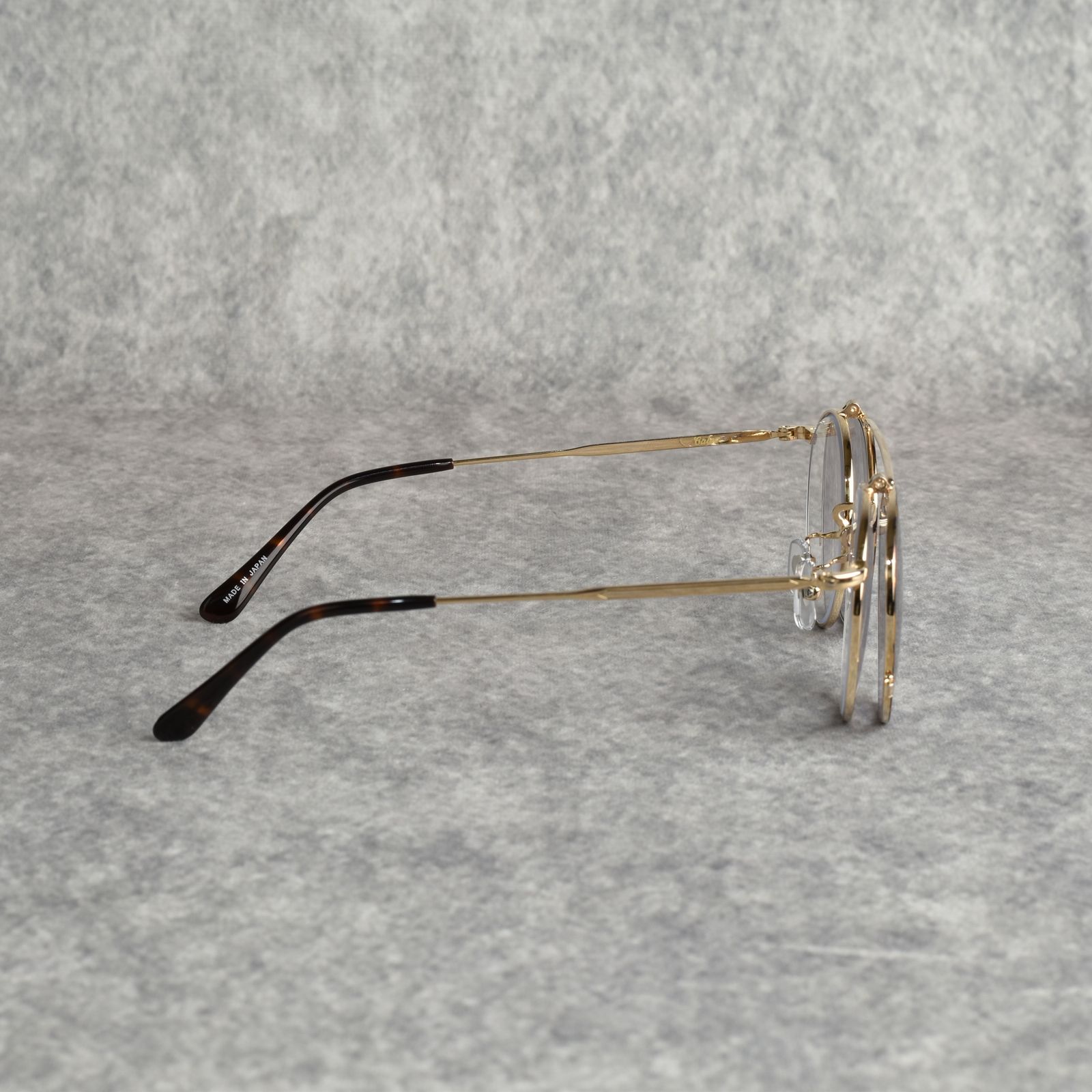FLIP UP TYPE CIRCLE METAL GLASSES (GOLD/GRAY) / フリップアップタイプ サークルメタル サングラス