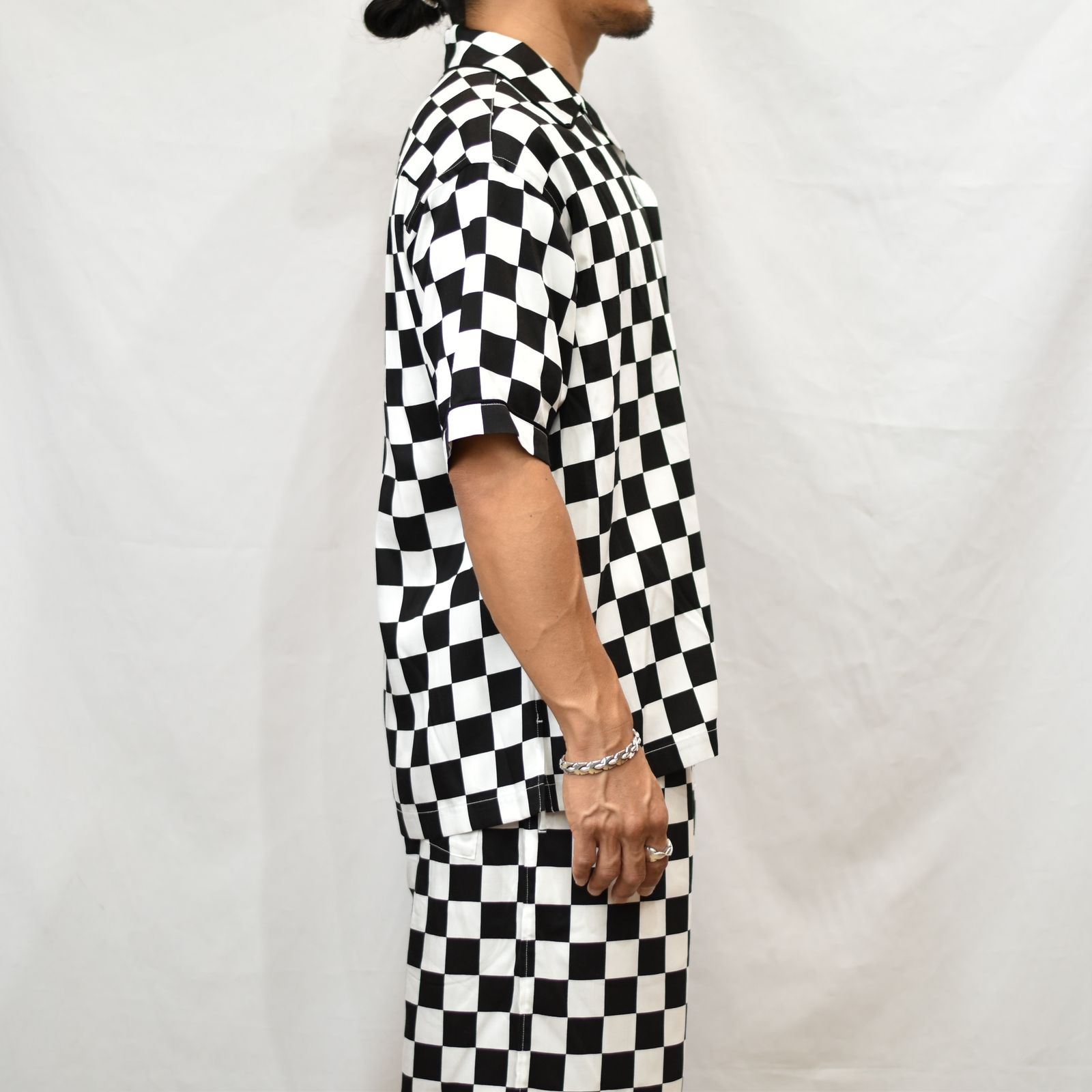 MINEDENIM - CU.Denim S/S Checker flag Open Collar SH (WPT) | chord