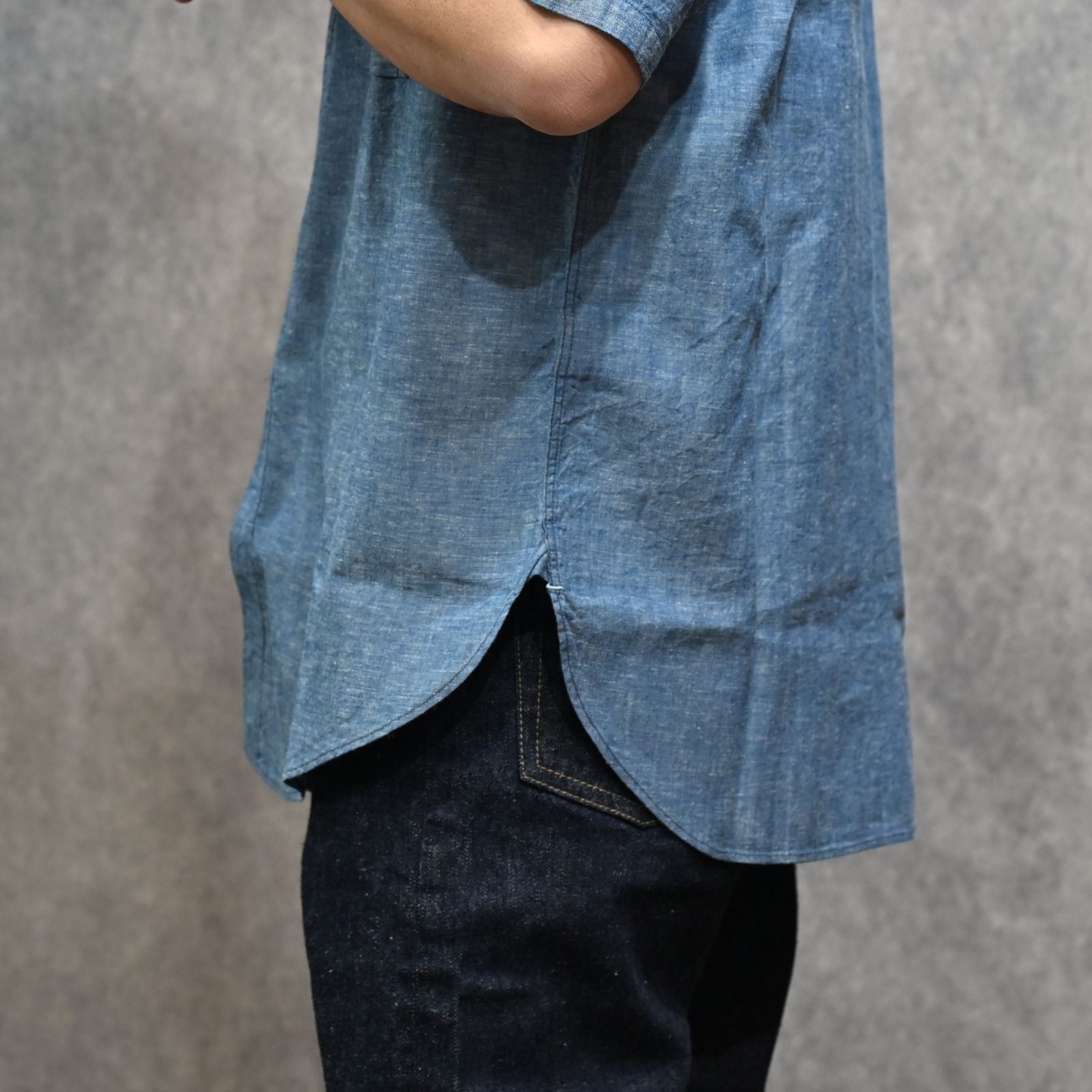 BIGYANK - Y1942 S-SLEEVE CHAMBRAY SHIRT （INDIGO）｜シャンブレー
