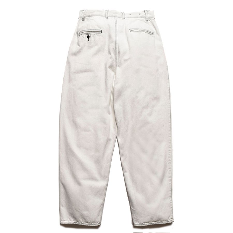 Denim Tucked Wide TRS （WHS） / ワイドデニムデニムワークパンツ （ホワイト）