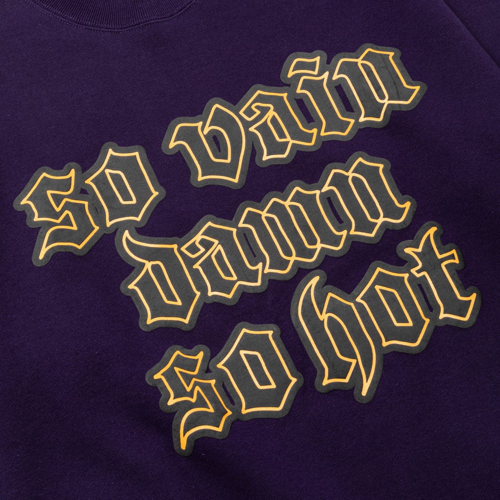 "S.V.D.S.H" CREW NECK SW ＜NATURALLY PAINT DESIGN＞ (PURPLE) / クルーネック 発砲プリント スウェット トレーナー