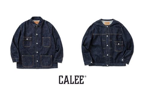 CALEE - Vintage type denim coverall (Ow Indigo blue) / デニム