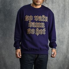 "S.V.D.S.H" CREW NECK SW ＜NATURALLY PAINT DESIGN＞ (PURPLE) / クルーネック 発砲プリント スウェット トレーナー