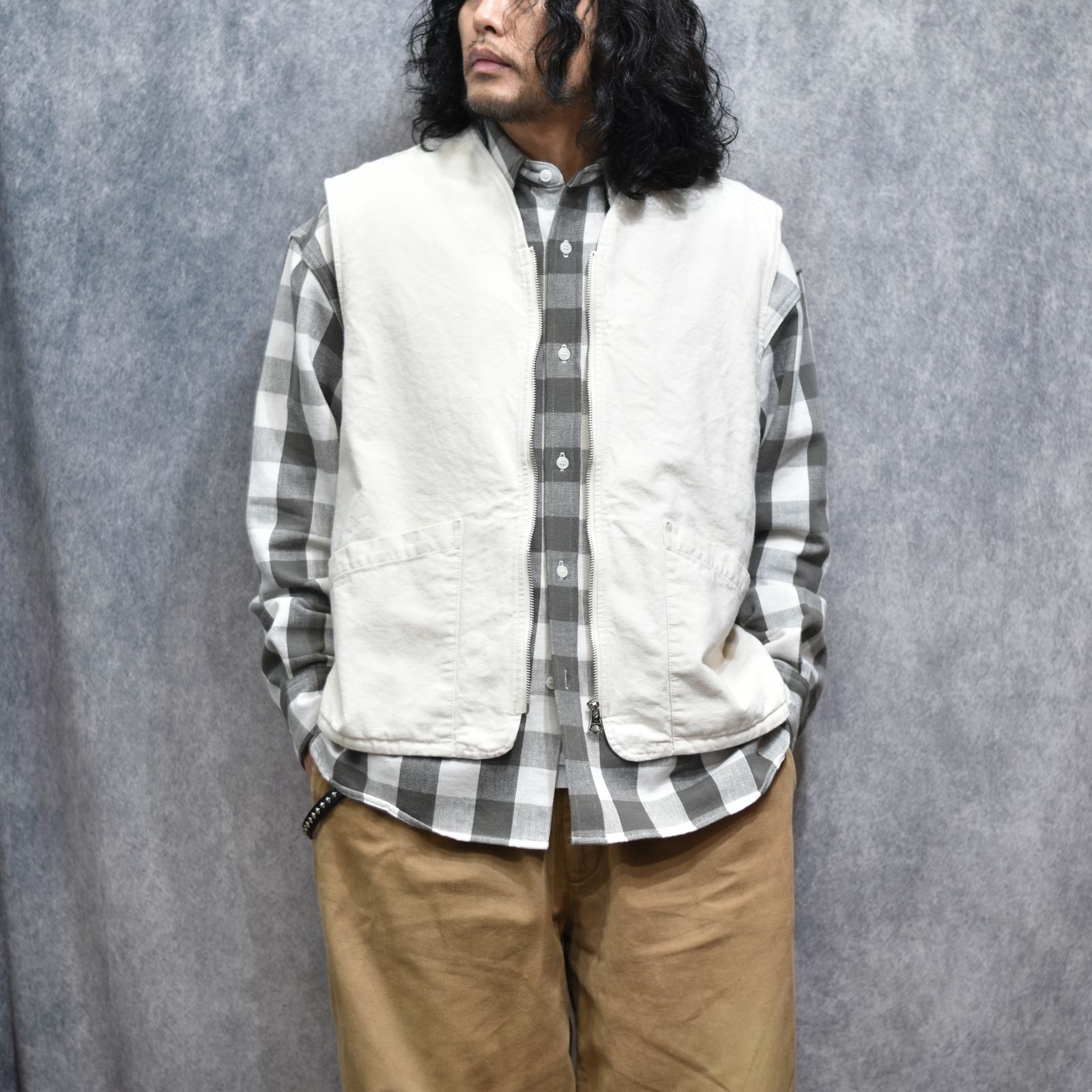 ZIP VEST (IVORY)｜ジップベスト｜CL-26SS023