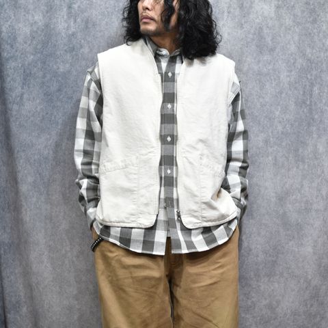 ZIP VEST (IVORY)｜ジップベスト｜CL-26SS023