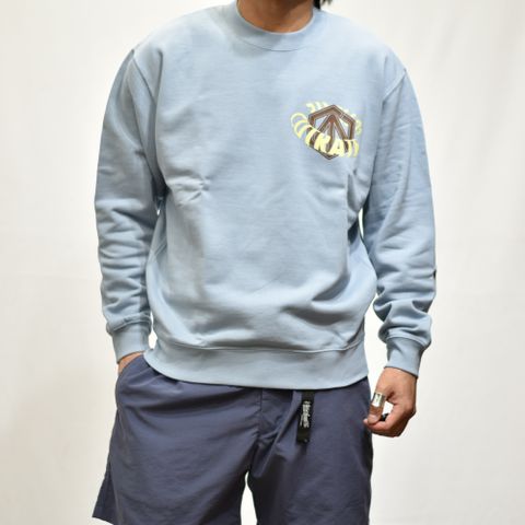 CUTRATE NS LOGO L/S SWEAT SHIRT  (ACID BLUE)
