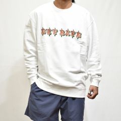 CUTRATE FDL LOGO L/S SWEAT SHIRT  (WHITE)