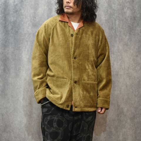 CT FLEECE BOA NO COLLAR JACKET (CAMEL)｜コットンフリース ボア ノーカラージャケット｜CL-25AW017
