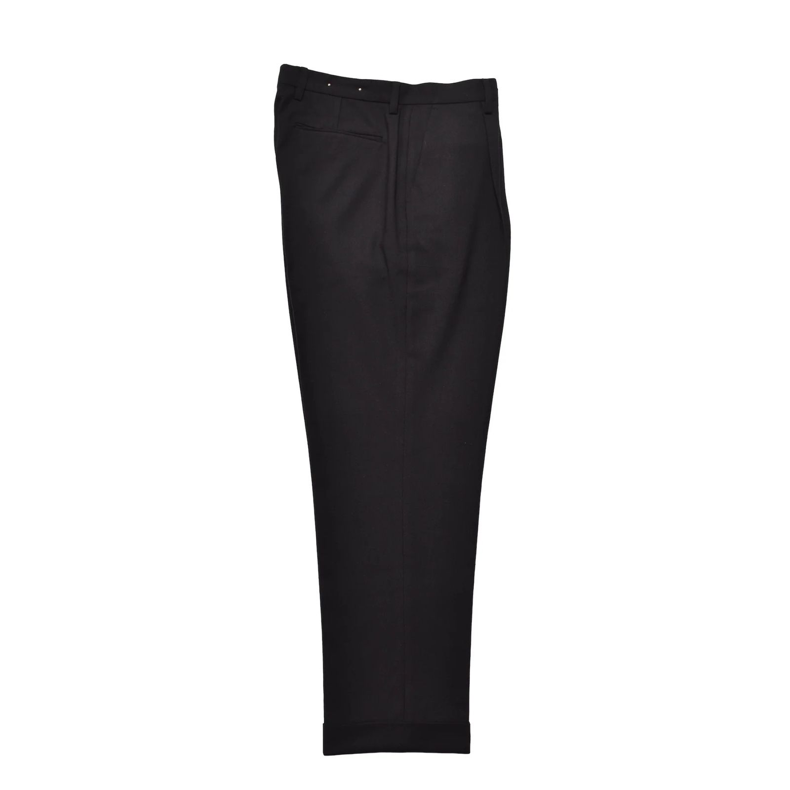 PE.Wool Tapered TRS （BLK）｜ワンタックテーパードスラックス｜2510-7001