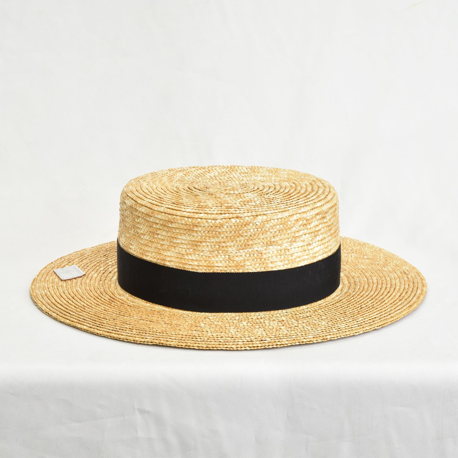 LONG BLIM SKULL STUDDED BOATER HAT (IVORY) / ロングブリム スカル スタッズ ボーターハット