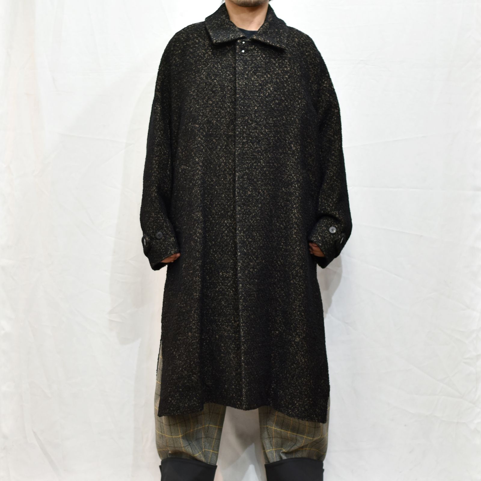 バルカラーコート / LB22AW-CO04-LYS (BLACK and TAN)