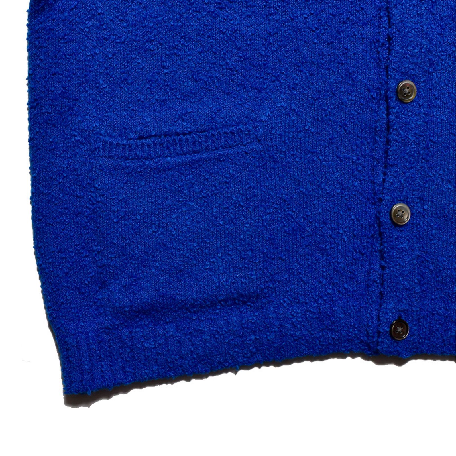 Grainy Cotton Knit Cardigan （BLU） / コットン カーディガン （ブルー）
