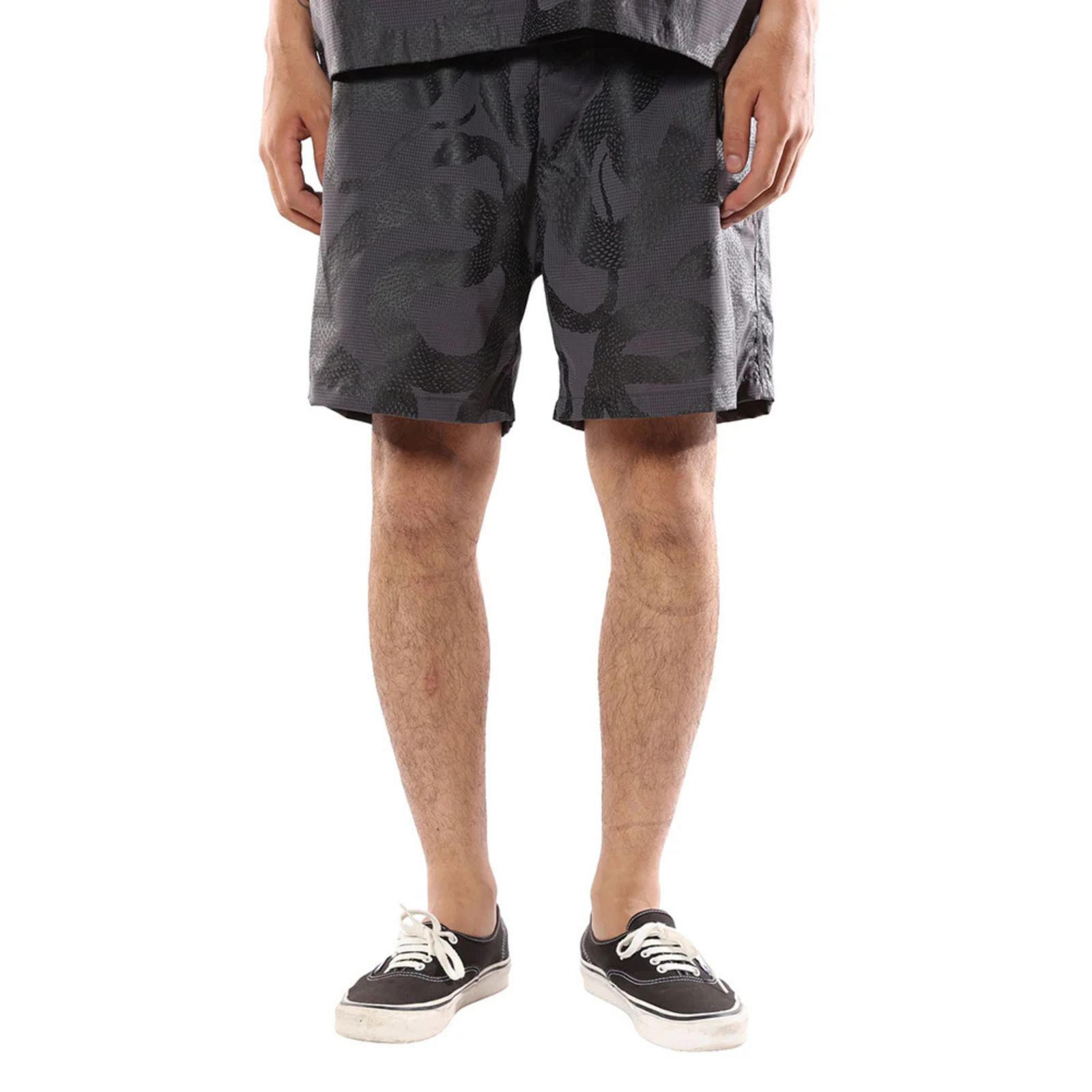 DOTAIR®︎ SNAKE PATTERN EASY SHORTS (CHARCOAL)｜スネーク総柄 イージーショーツ｜CL-26SS006ULT