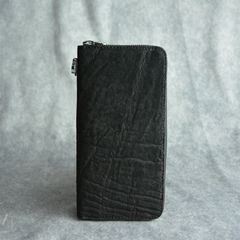 エレファント レザー ラウンド財布 （BLACK / ブラック）