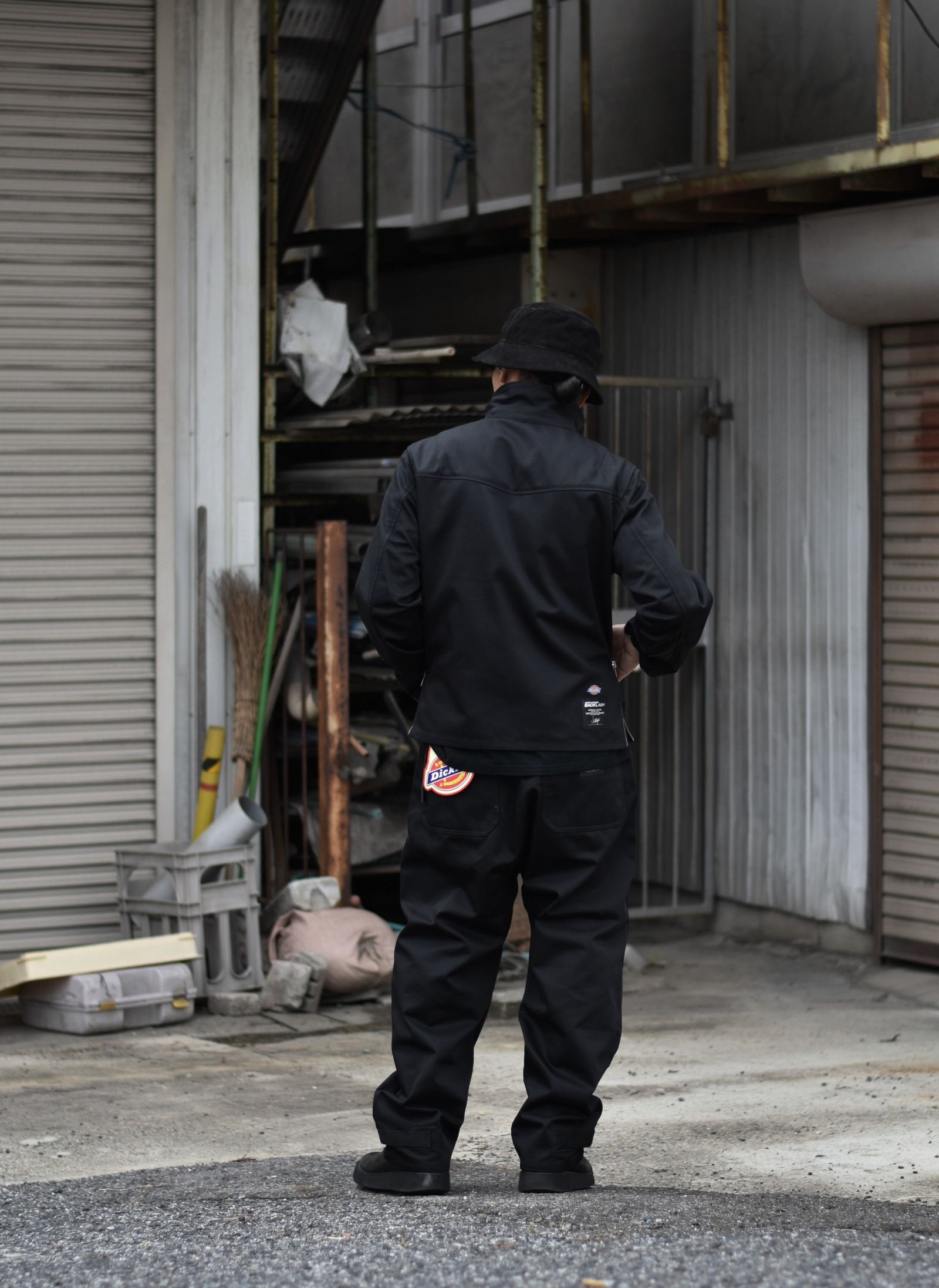 Dickies ダブルライダースジャケット ブラック WACKO MARIA/COWHIDE LEATHER DOUBLE RIDERS JACKET（BLACK