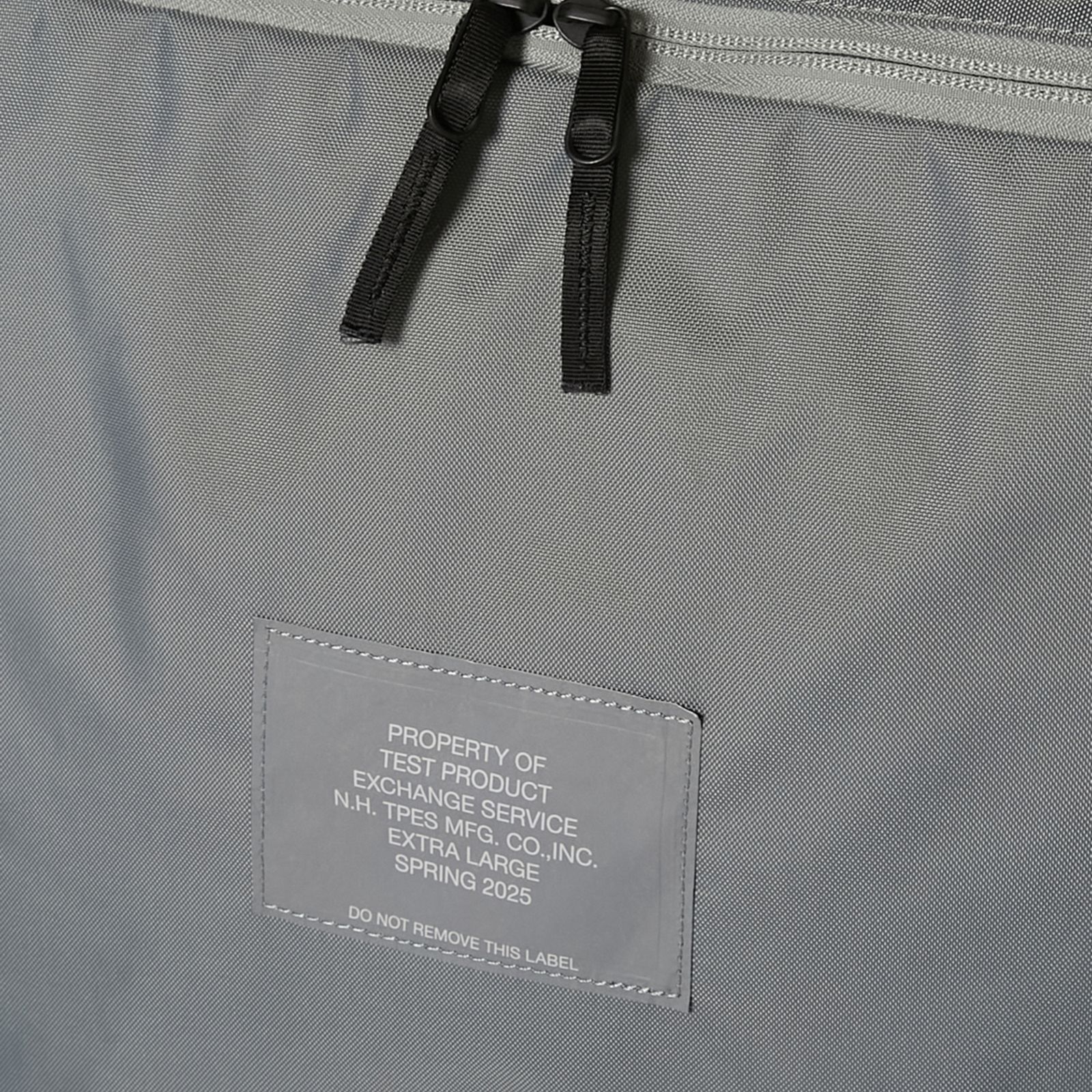 POUCH WITH STRAP （GRAY） / ファスナー ポーチ バッグ （グレー） / 9251-AC02