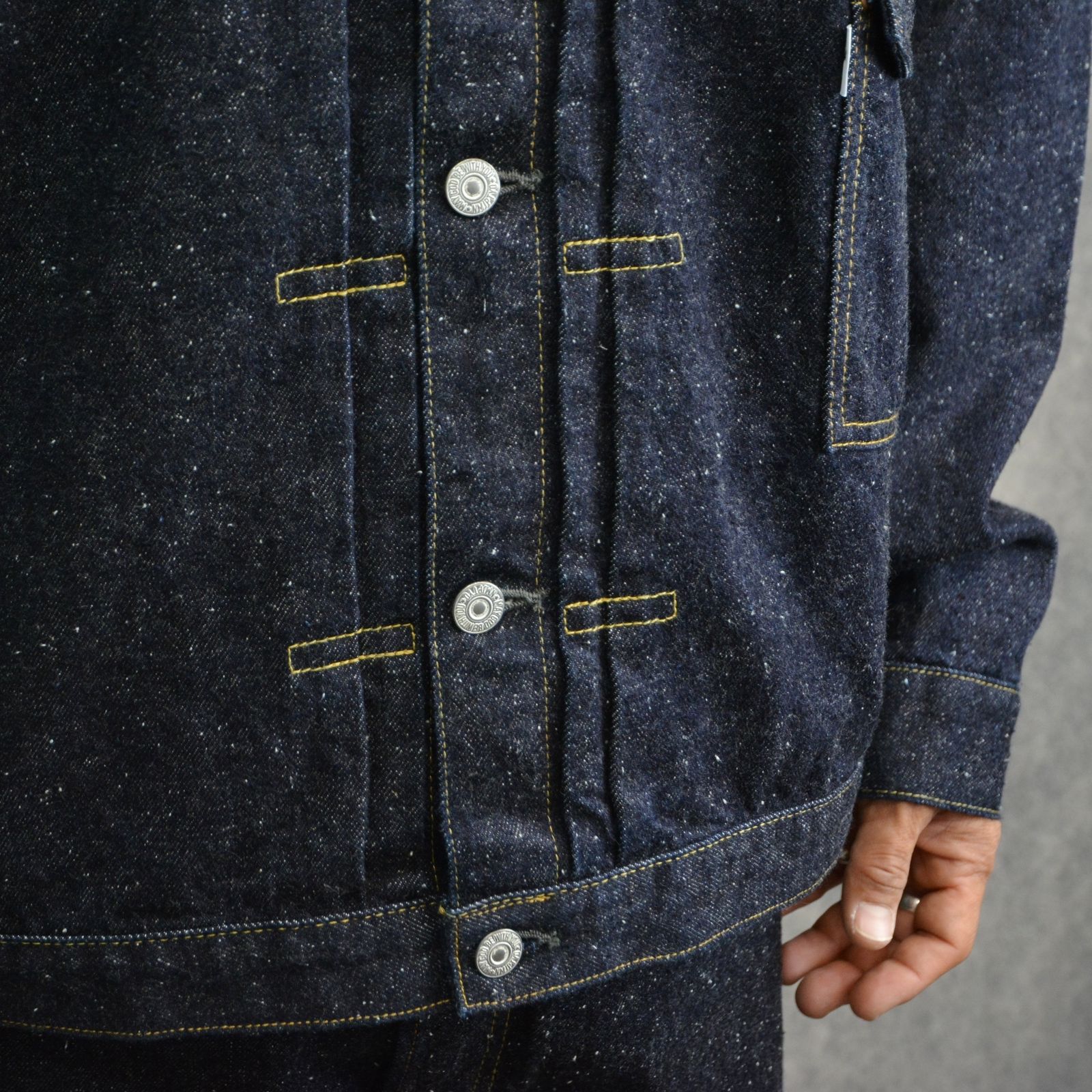 MH ブラック1、ワンウォッシュ0 New Manual - #023 LV T-BACK DENIM JACKET BLEACH ONE-WASHED