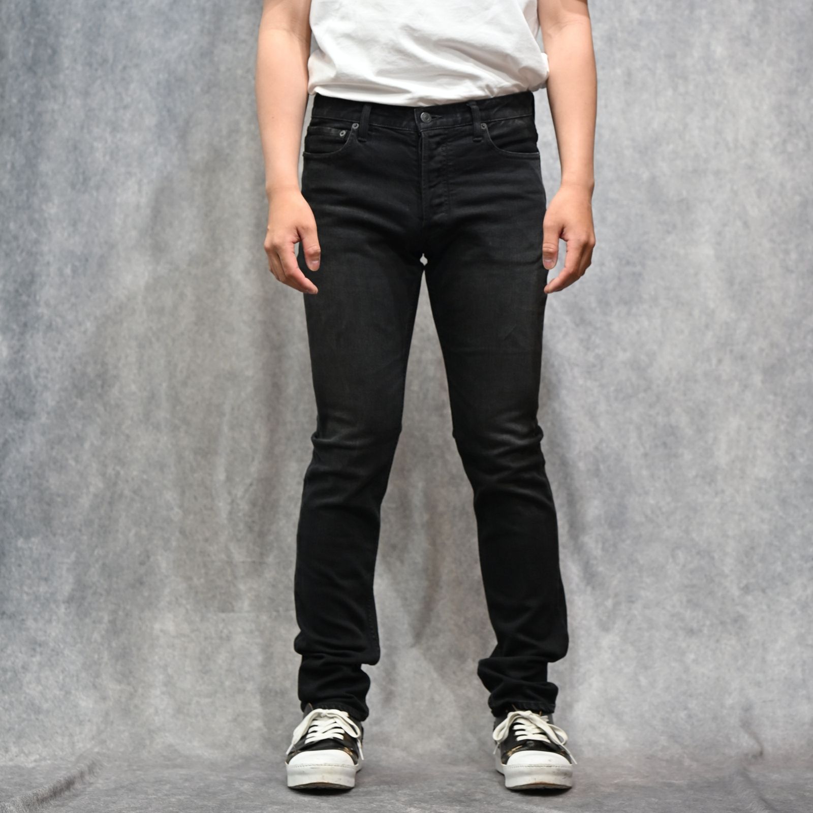 S.Slim STR 5pocket  （BKU） ｜スーパースリム デニムパンツ (ブラック)｜2604-1002