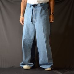 JERSEY MERGING DENIM PANTS （INDIGO） / ジャージ デニム パンツ （インディゴ）
