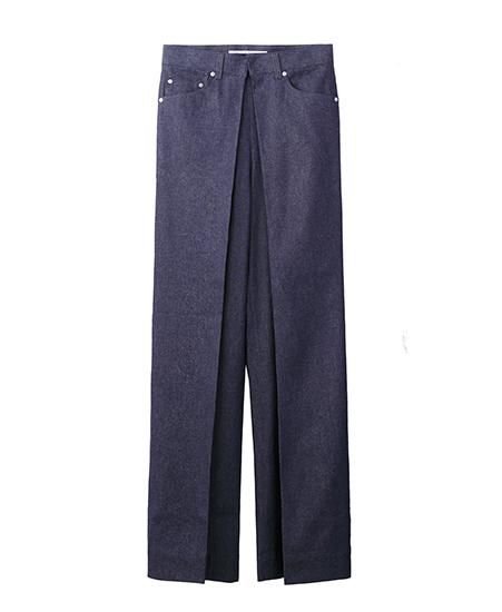RIGID DENIM WIDE PANTS"