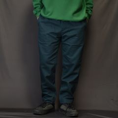 VINTAGE TYPE CHINO CLOTH TUCK TROUSERS (GREEN) / ヴィンテージタイプ チノクロス タックトラウザー