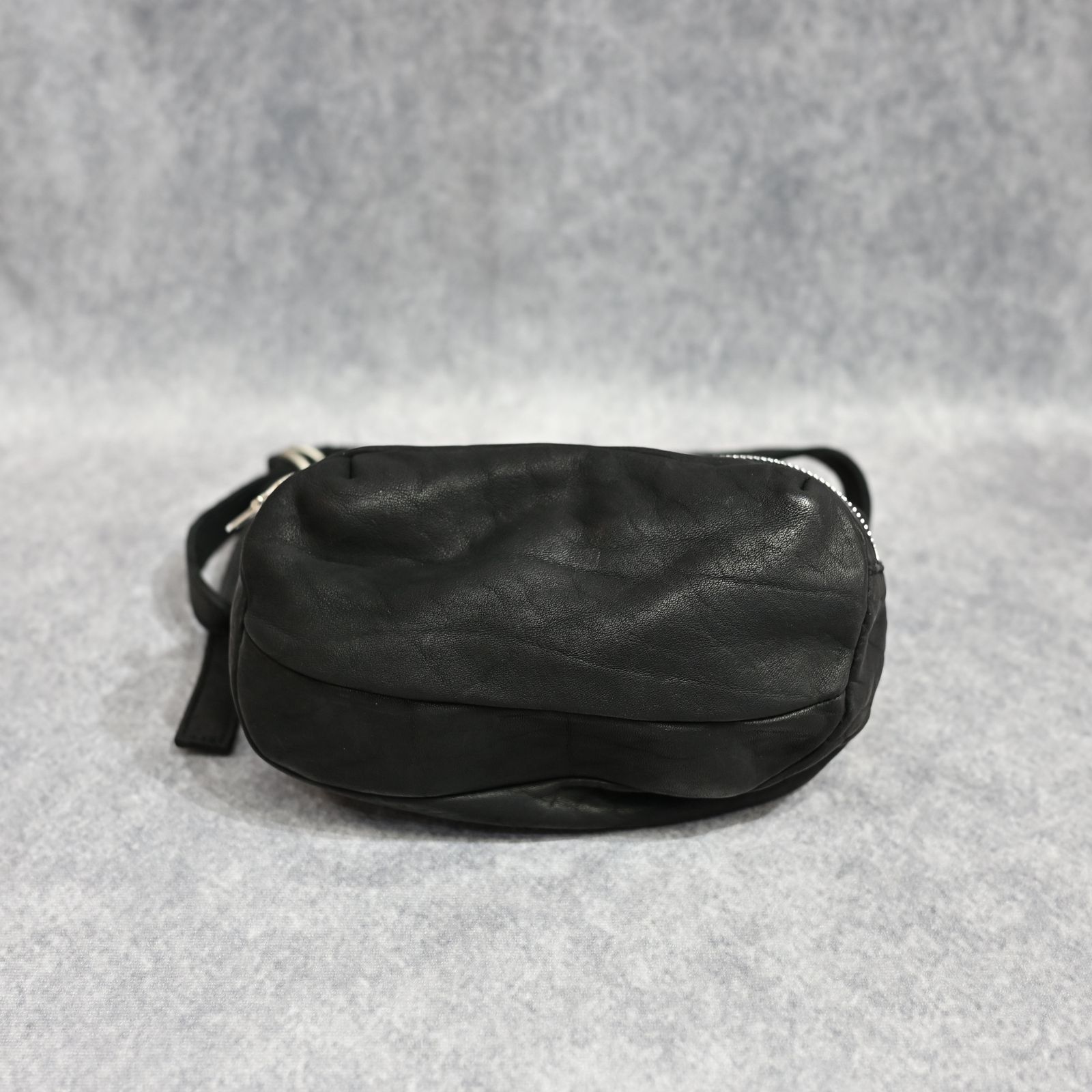 ジャパンダブルショルダー フルタンニン製品染め ショルダーバッグ / （BLACK） 92-19