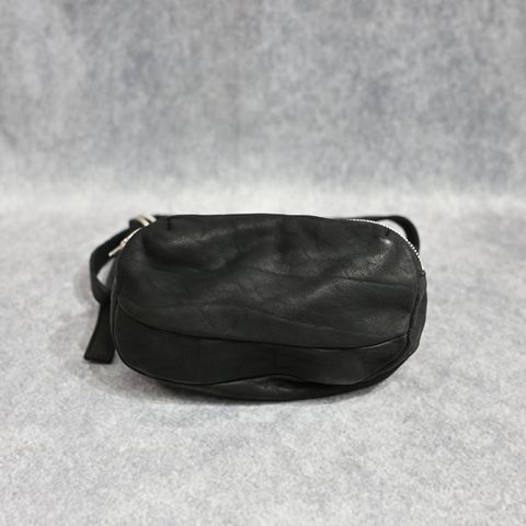 ジャパンダブルショルダー フルタンニン製品染め ショルダーバッグ / （BLACK） 92-19