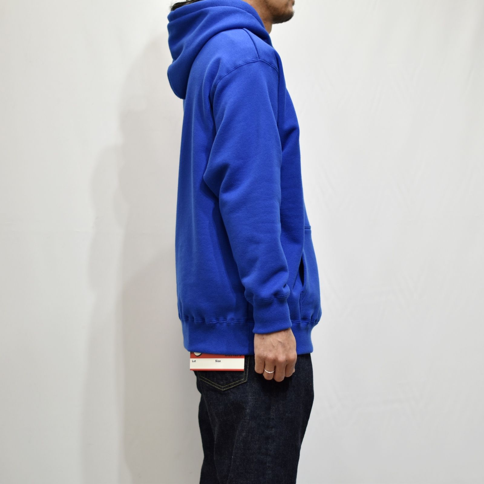 CALEE RC LOGO PULLOVER HOODIE (BLUE)