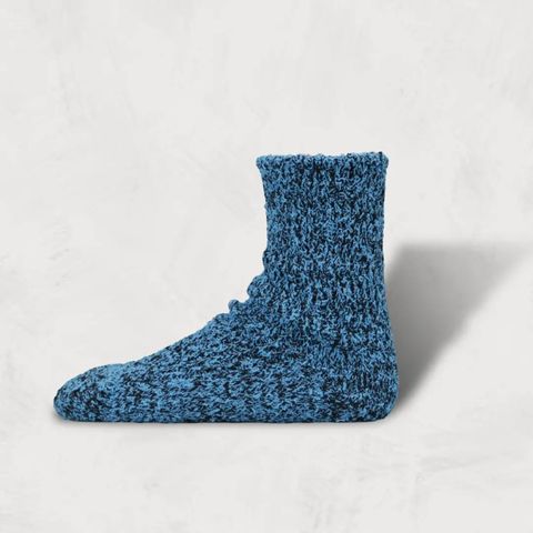 SHOWATABÉ｜Textured Cotton Socks (Black×Blue)｜2nd Collection｜靴下・ソックス