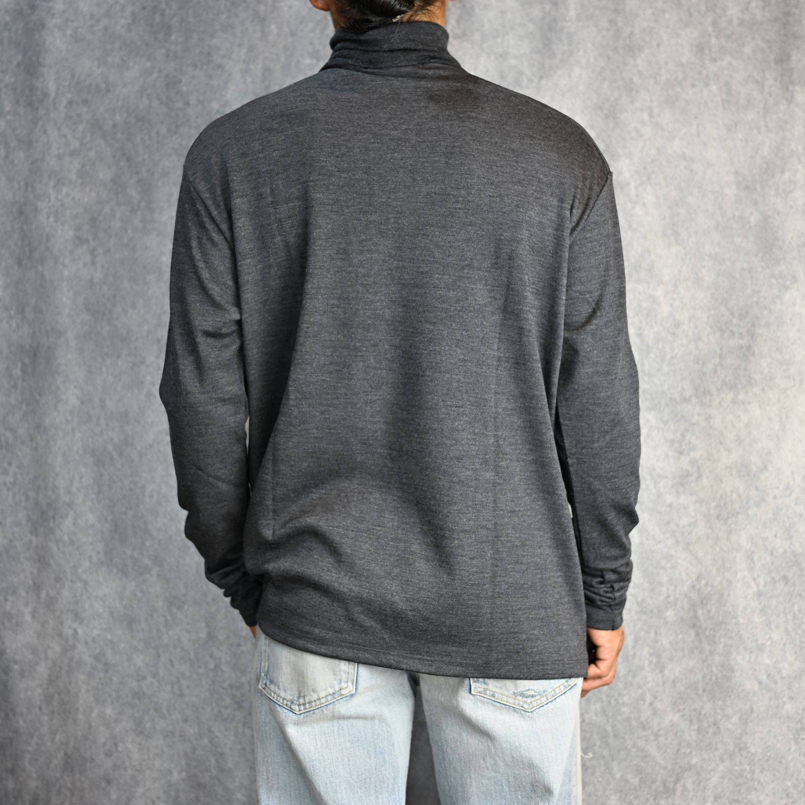 Wool Turtleneck L/S （CGR） /  ウールタートルネック （チャコール）