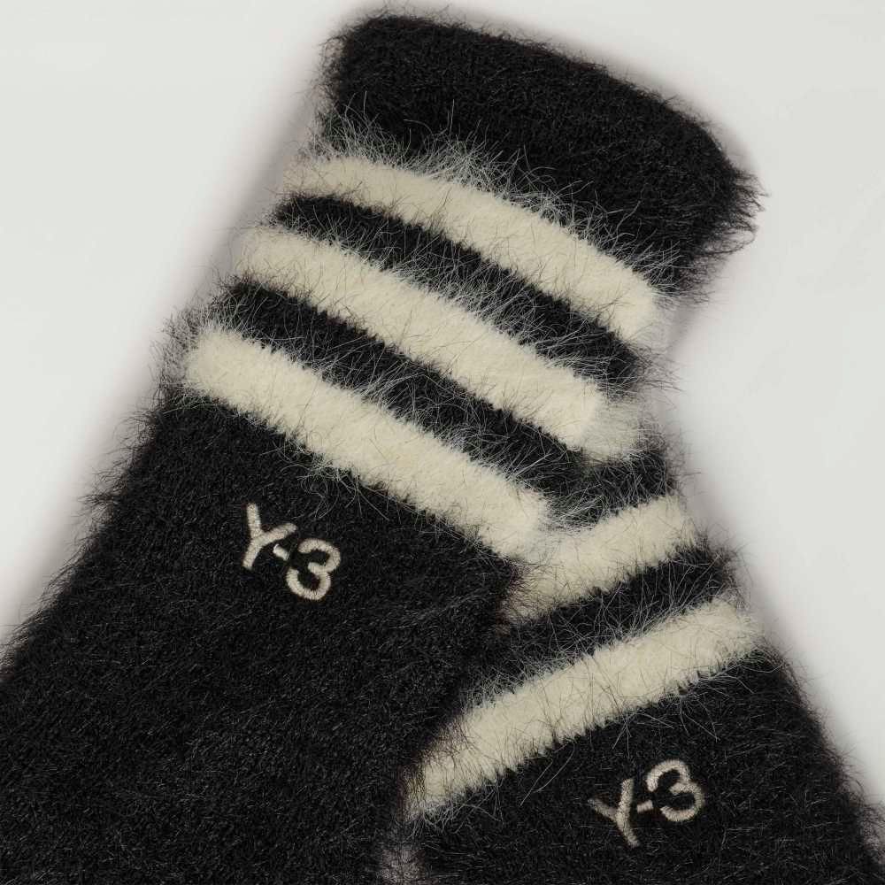Y-3 STRIPES GLOVES （BLACK） / ニット グローブ 手袋 （ブラック）｜KV2909