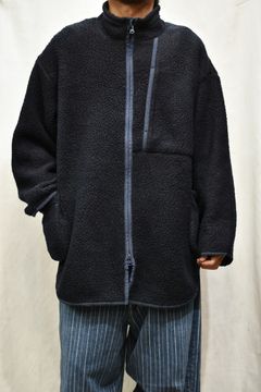 FLEECE SHIRT JACKET -NAVY-