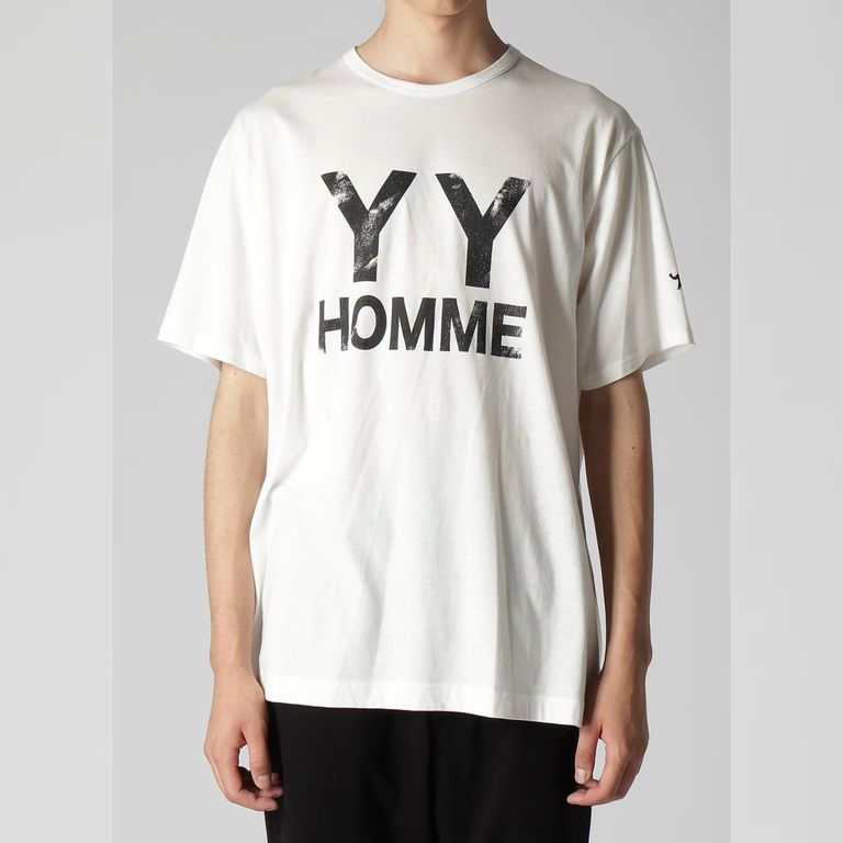 yohji yamamoto - YYH PT SHORT SLEEVE T (WHITE) ロゴ yohji yamamoto - YYH PT SHORT SLEEVE T (WHITE) ロゴ