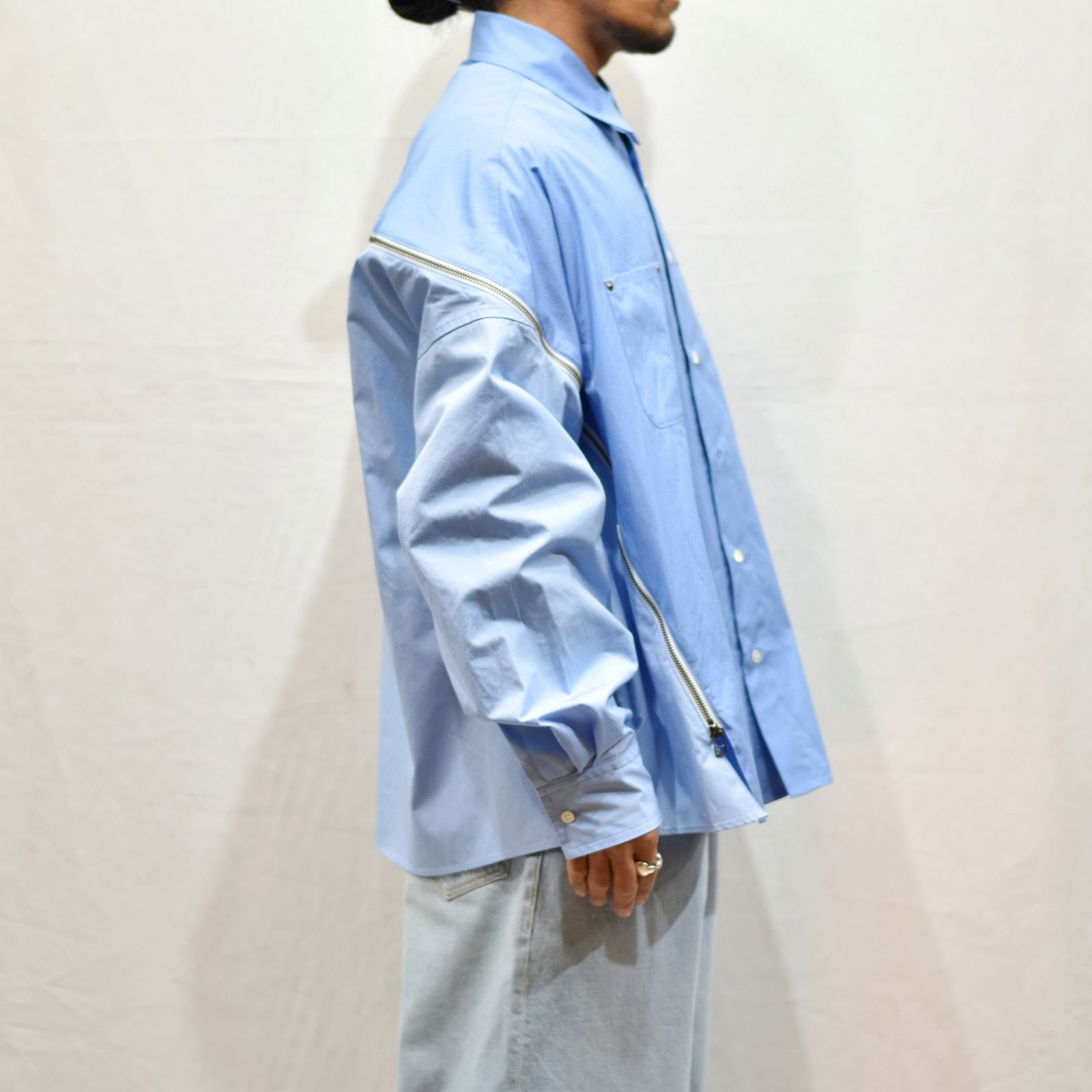 ZIPPED PLAIN SHRT "