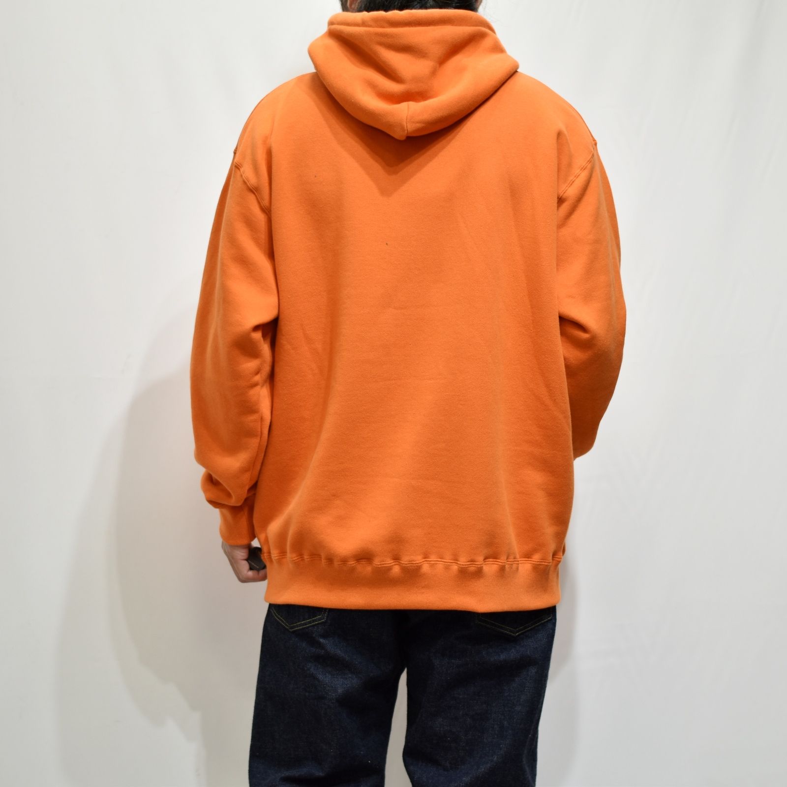 CALEE RC LOGO PULLOVER HOODIE (ORANGE)