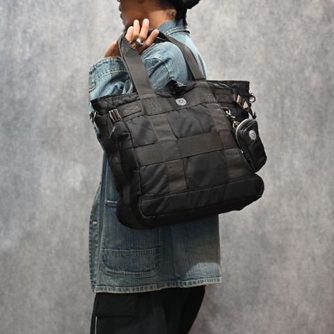 SUPER NYLON TOTE BAG (BLACK) / スーパーナイロン トートバッグ （ブラック） PC-015-265-10