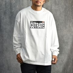 CUTRATE BOX LOGO L/S TEE (WHITE) / ボックスロゴ プリント ロングスリーブ Tシャツ