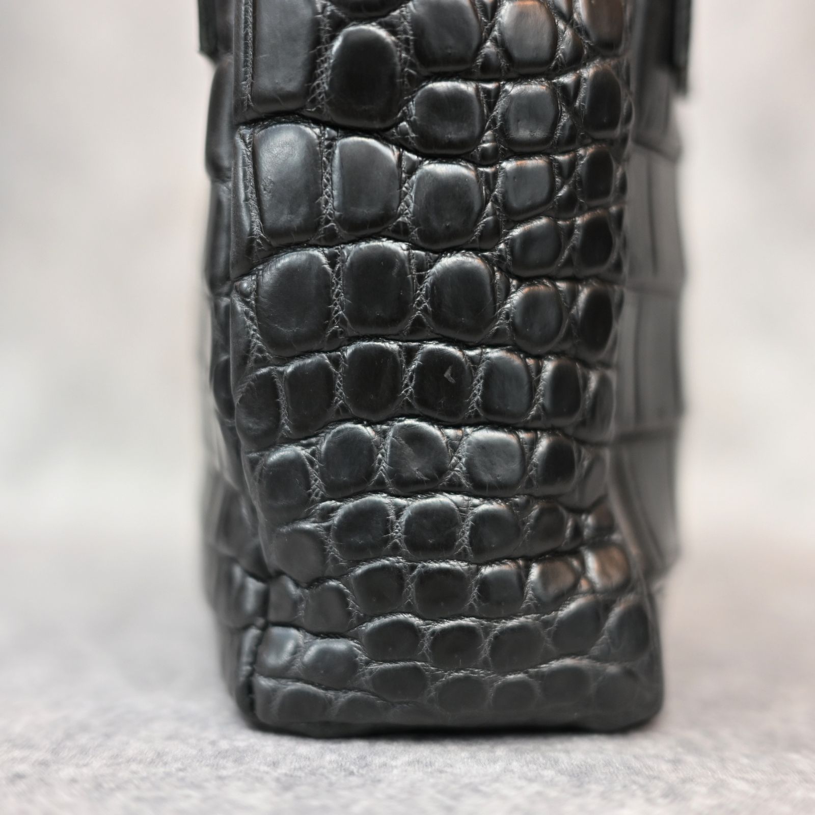 The Line クロコダイル ミニ トートバッグ （BLK / ブラック） T-278
