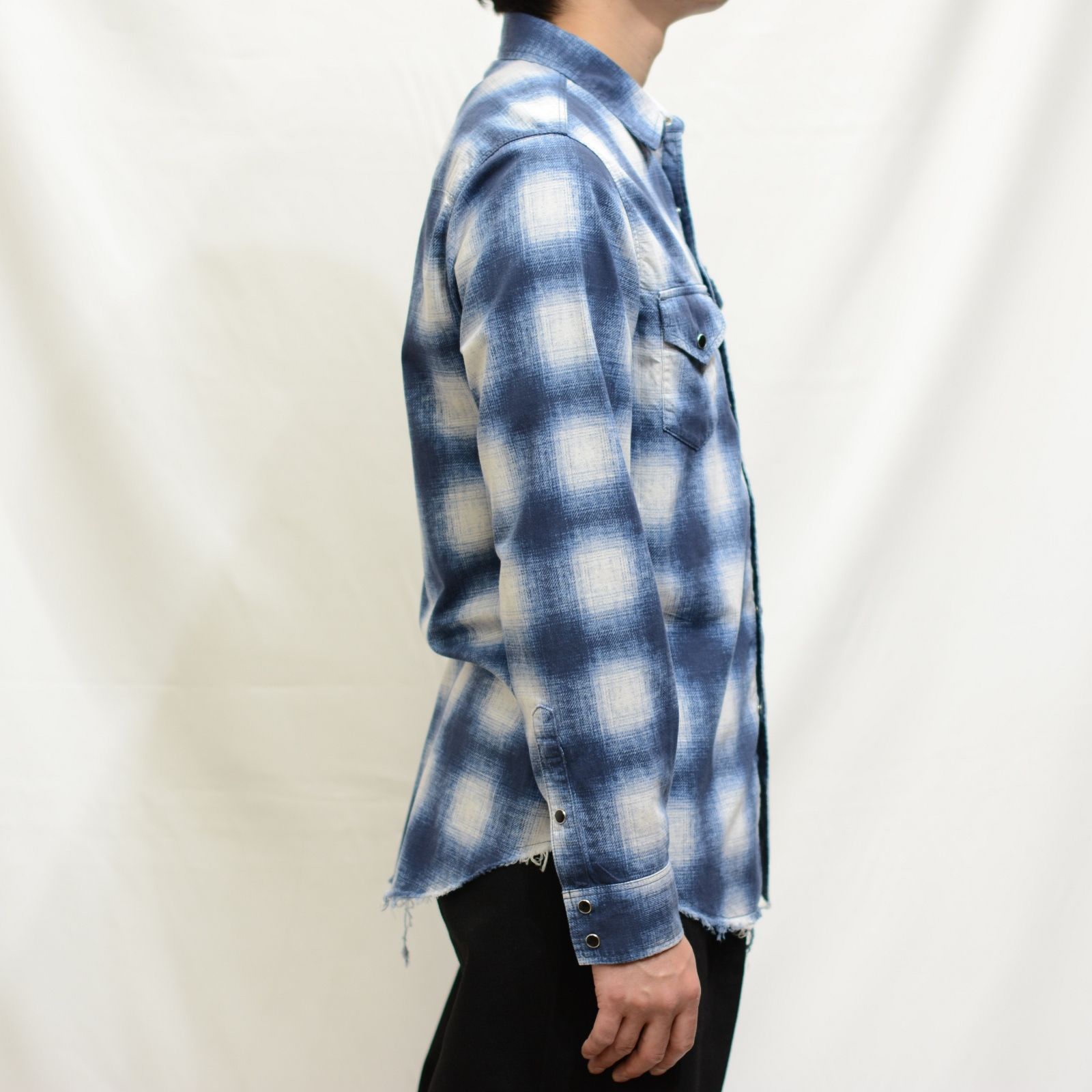 MINEDENIM - Smoky Ombre Check Western SH | chord online store MINEDENIM - Smoky Ombre Check Western SH | chord online store