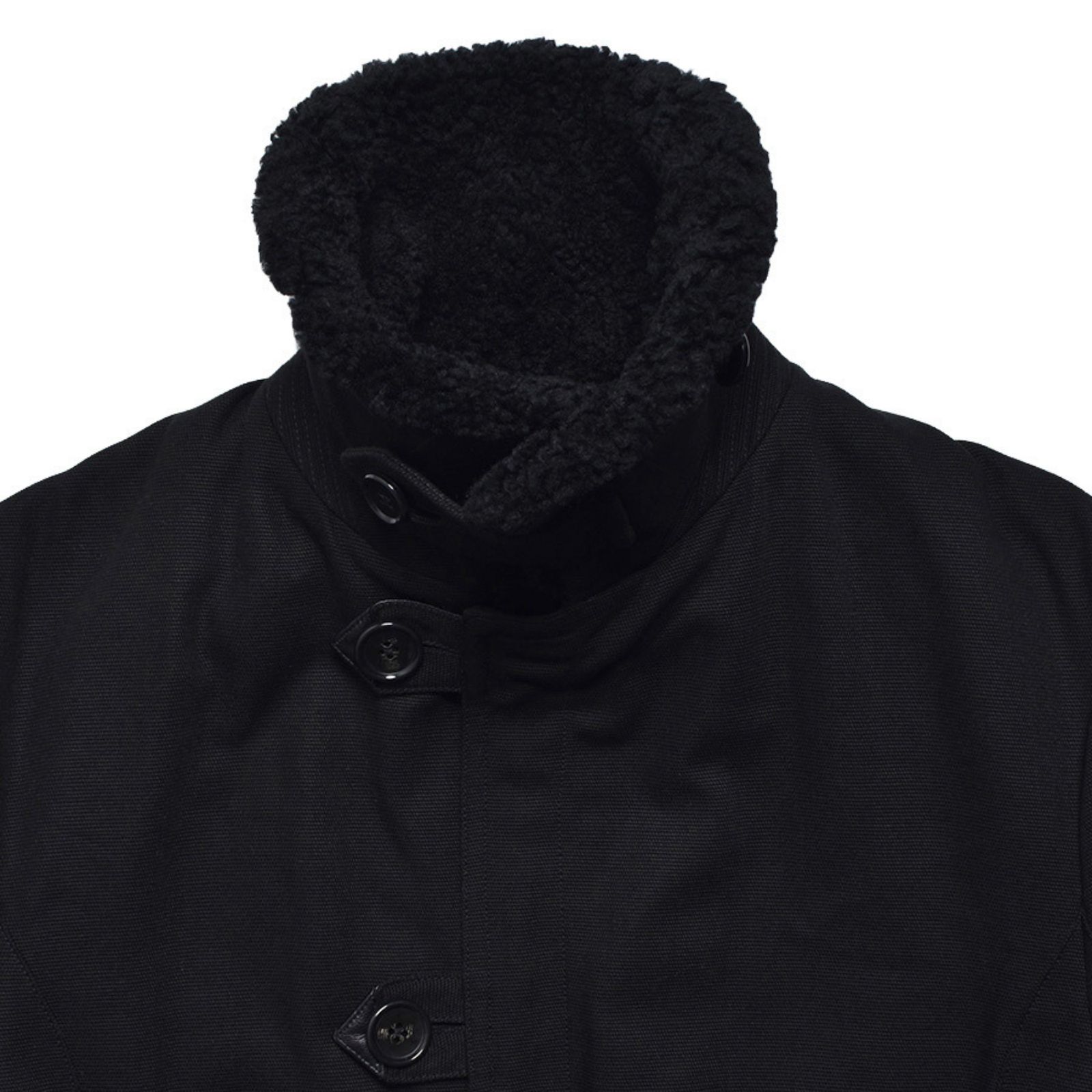 Mouton Collar Duck Military Haif CT （BLK）｜ムートンカラー ミリタリーハーフコート｜2511-9004