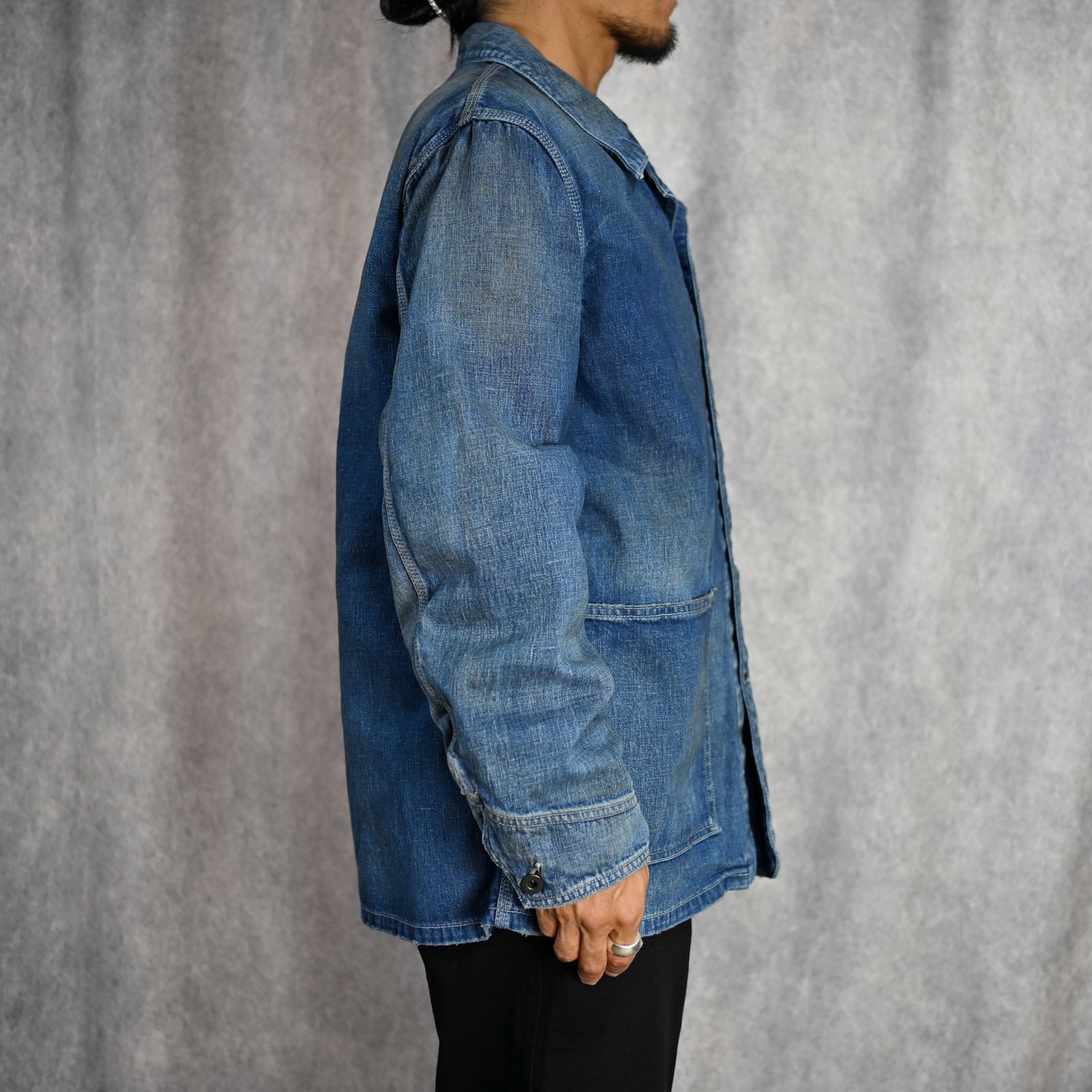 G.Nep Denim Liner Coverall JKT （USED） / グレーネップ デニム ライナー付き カバーオール ジャケット （ユーズド）