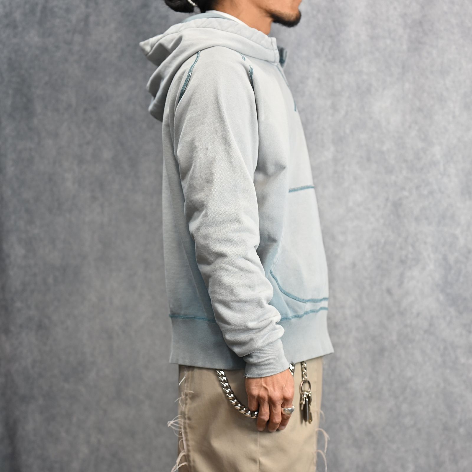 W-V AFTER HOODIE (BLUE / ブルー) パーカー フーディー 2401002M